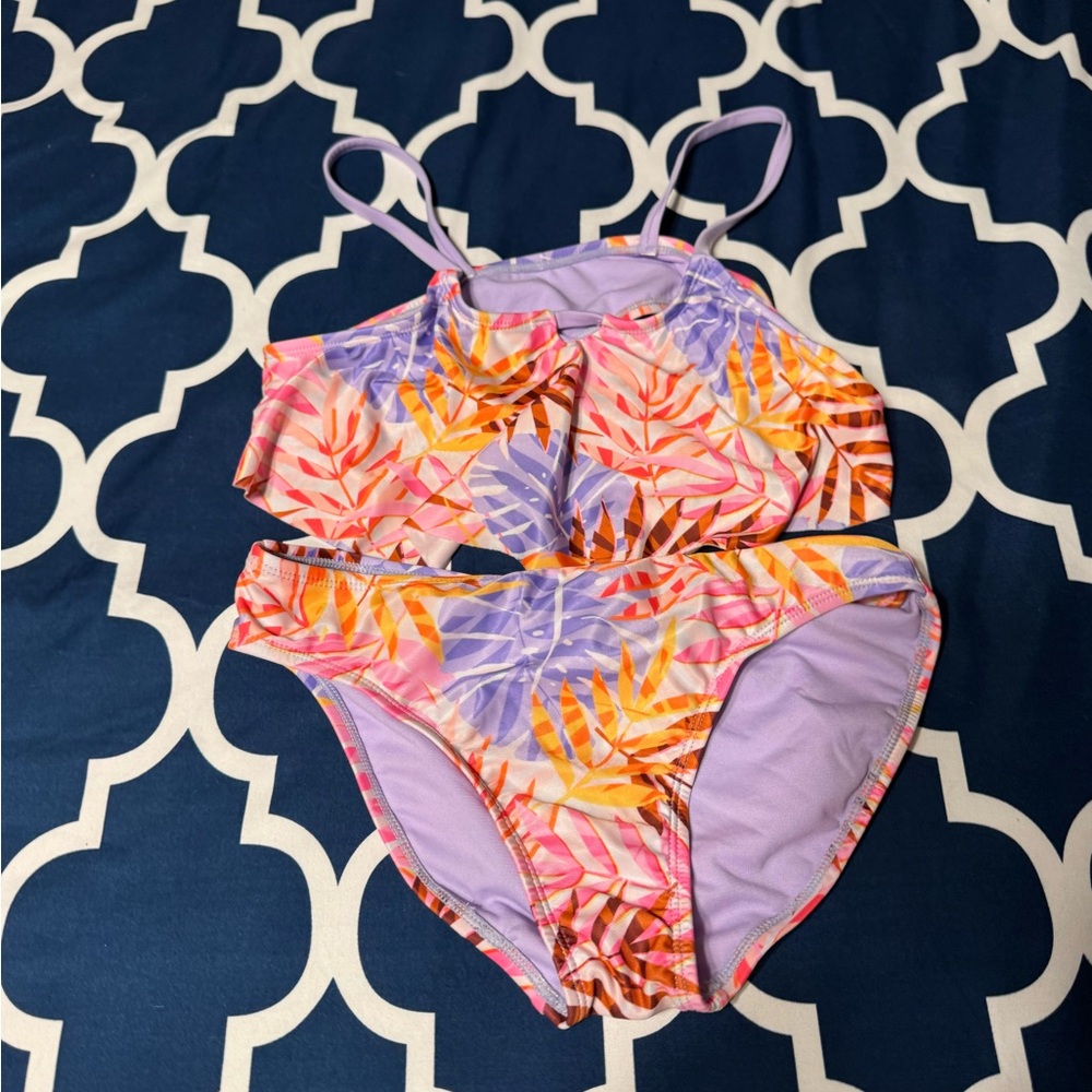 Like new Tropical Kids Swim Set - Purple and Pink